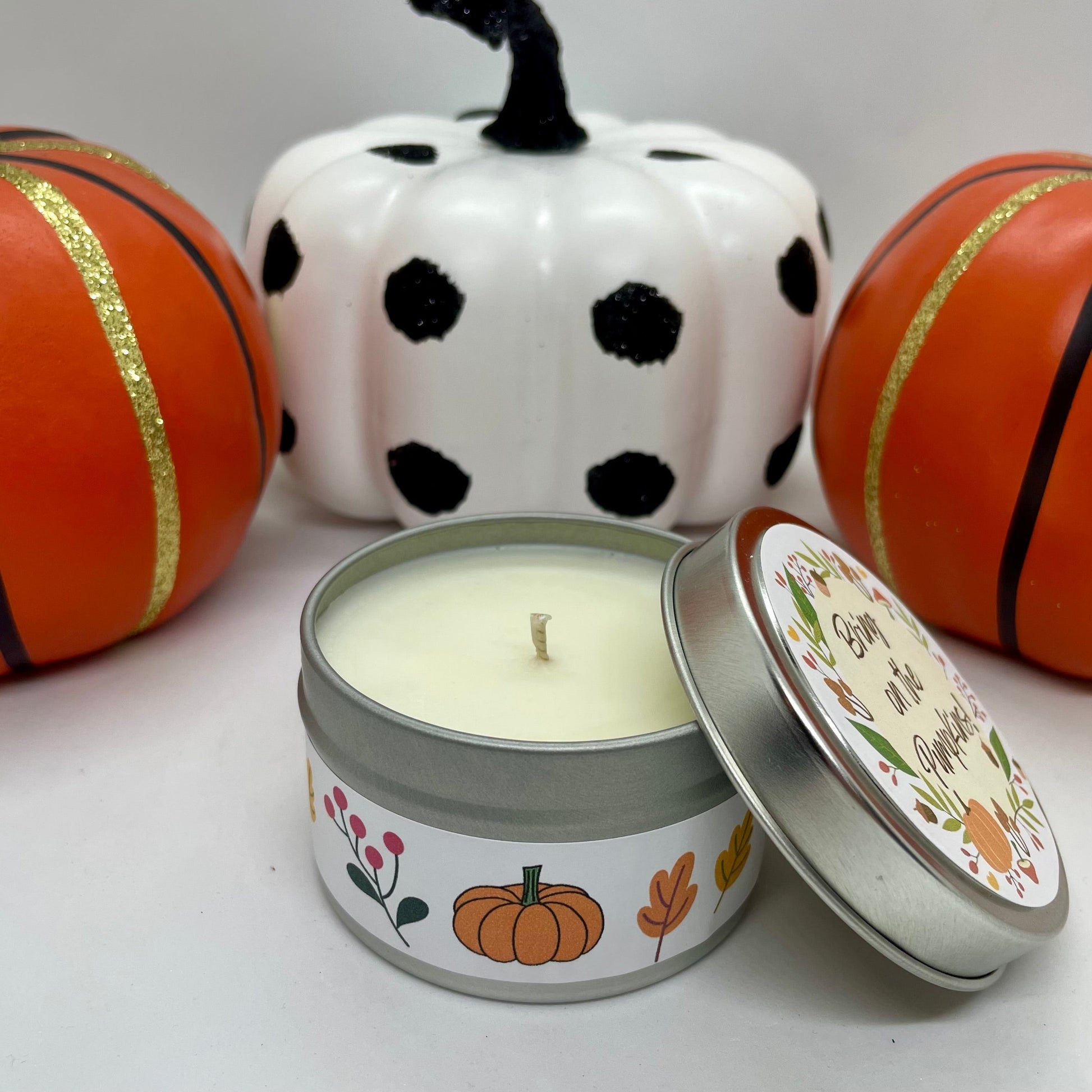 BRING ON THE PUMPKINS TIN (Ready to Ship) - Jamcat Candles