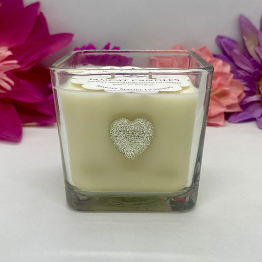 GLITTER HEART CUBE (Ready To Ship) - Jamcat Candles